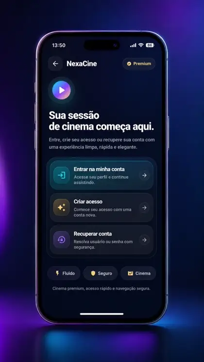 NexaCine promotional app preview